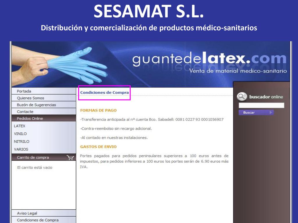 SESAMAT S.L. Distribución y comercialización de productos médico-sanitarios