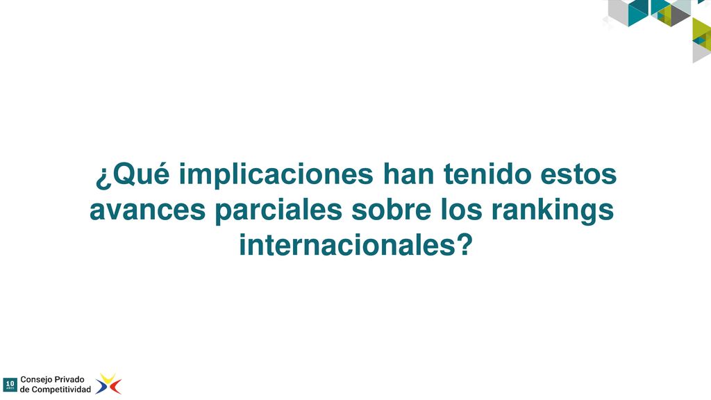 ¿Qué implicaciones han tenido estos avances parciales sobre los rankings internacionales