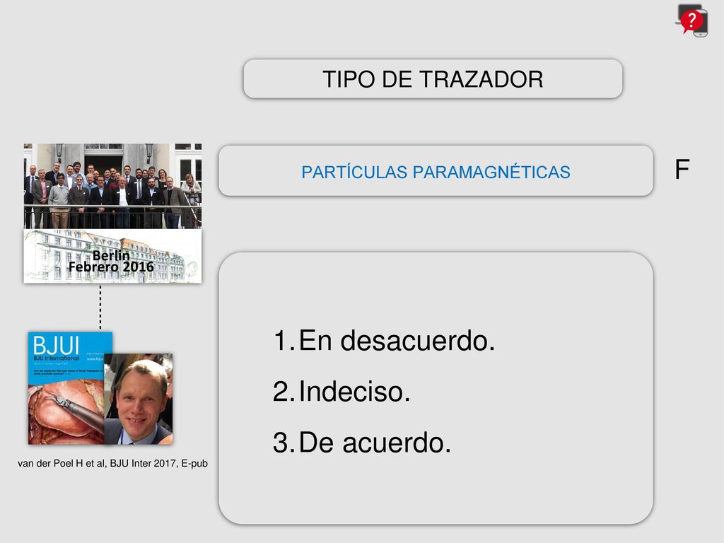 En desacuerdo. Indeciso. De acuerdo. F TIPO DE TRAZADOR