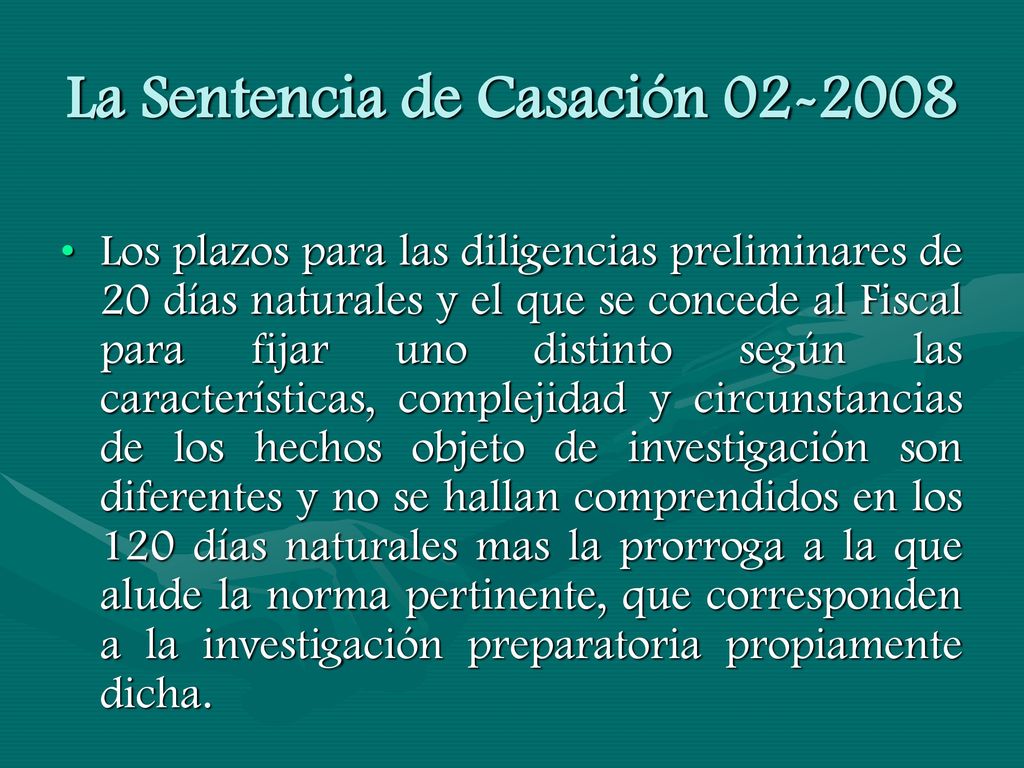 La Sentencia de Casación