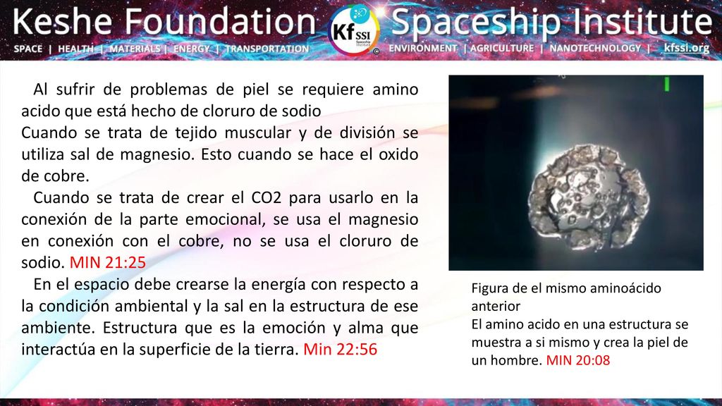 Al sufrir de problemas de piel se requiere amino acido que está hecho de cloruro de sodio