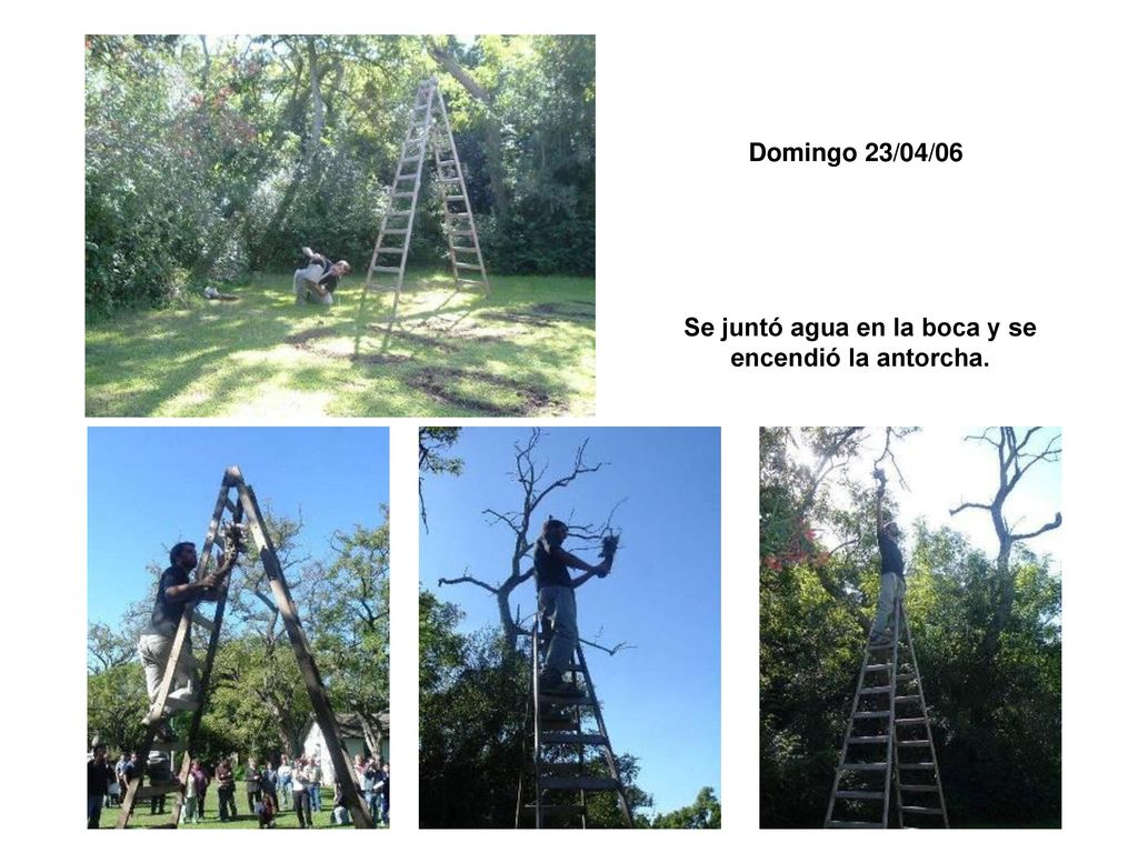 Se juntó agua en la boca y se encendió la antorcha.
