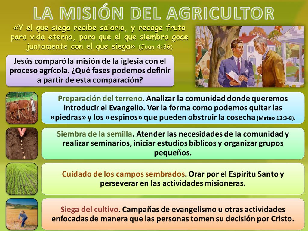 «Y el que siega recibe salario, y recoge fruto para vida eterna, para que el que siembra goce juntamente con el que siega» (Juan 4:36)