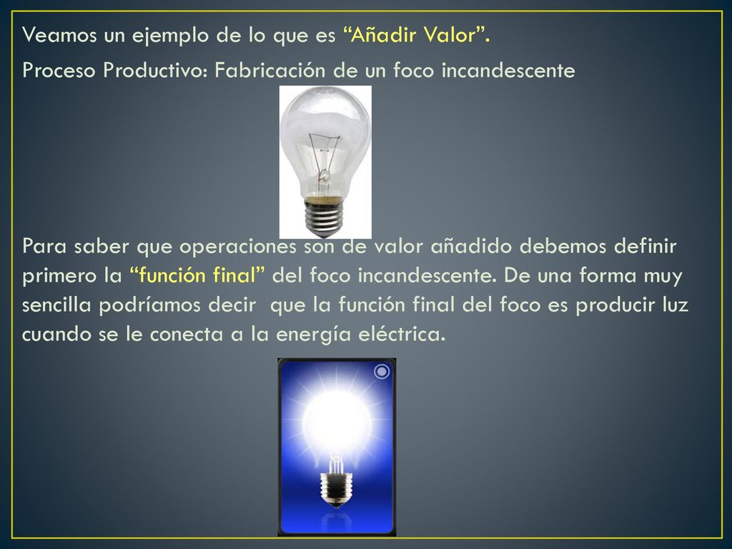 Veamos un ejemplo de lo que es Añadir Valor