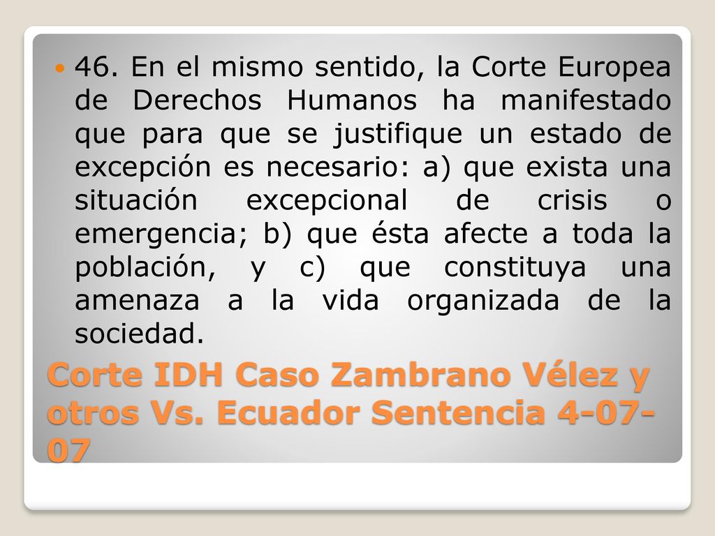 Corte IDH Caso Zambrano Vélez y otros Vs. Ecuador Sentencia