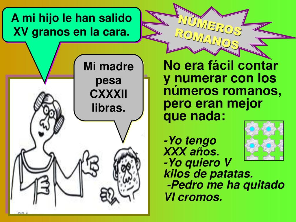 A mi hijo le han salido XV granos en la cara.
