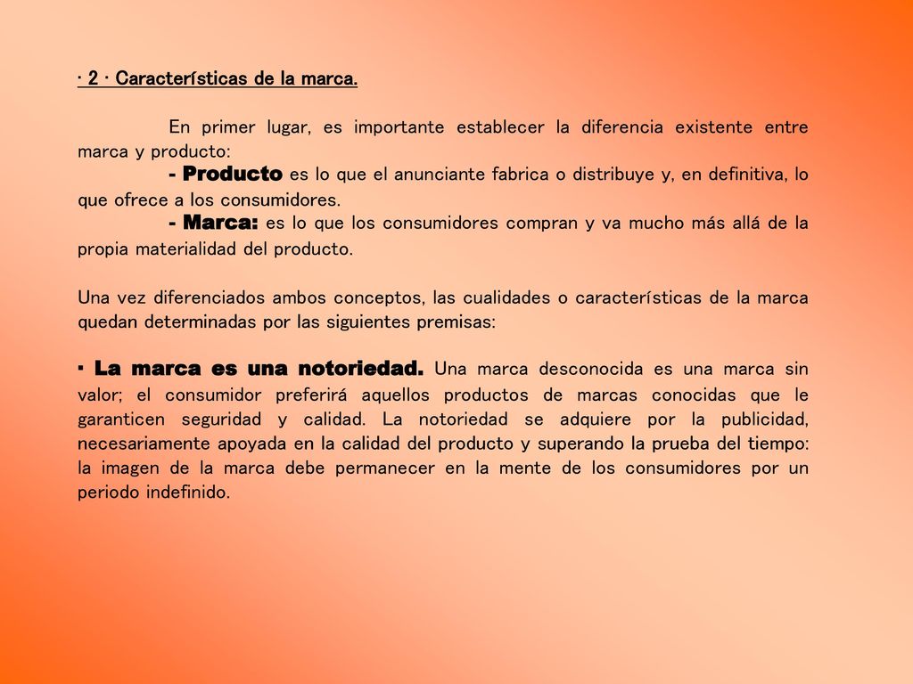 · 2 · Características de la marca.