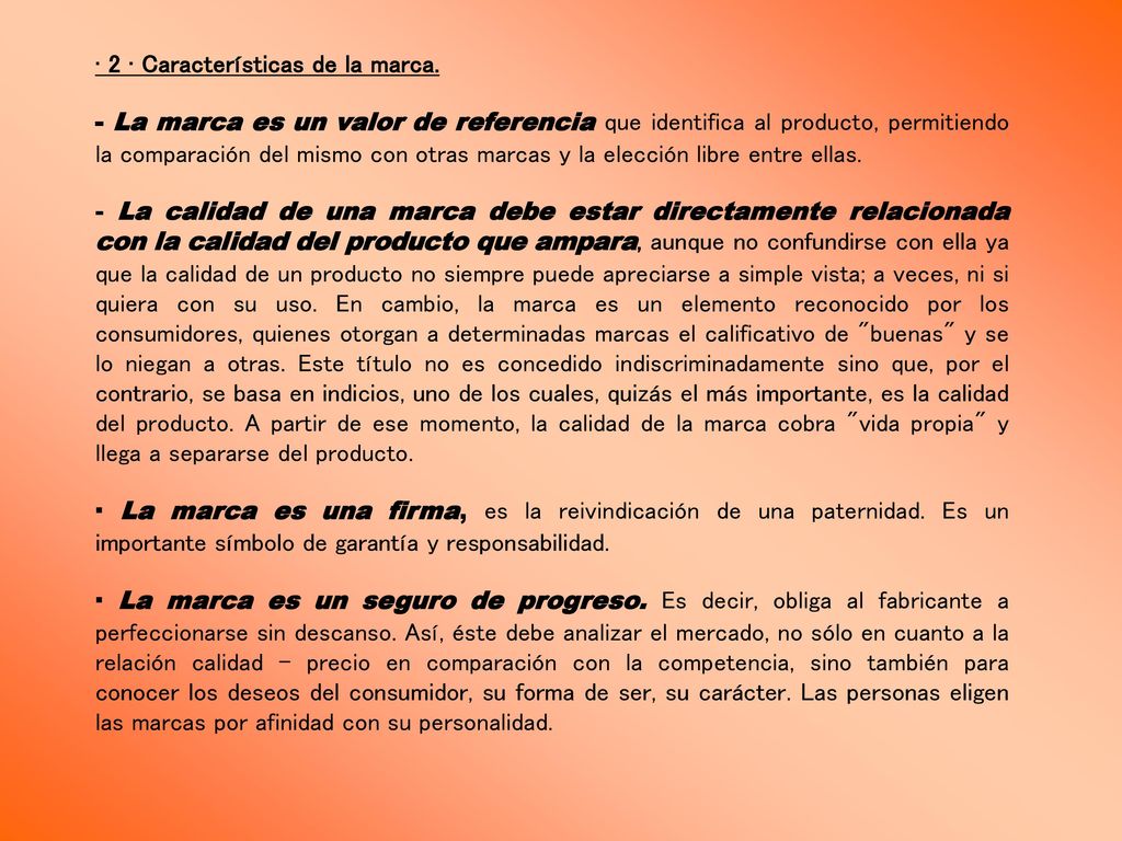 · 2 · Características de la marca.