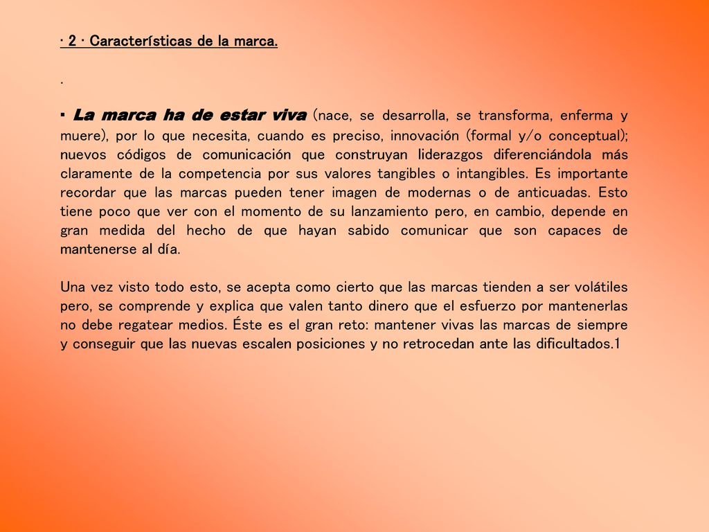 · 2 · Características de la marca.