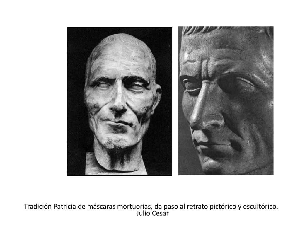 Tradición Patricia de máscaras mortuorias, da paso al retrato pictórico y escultórico.