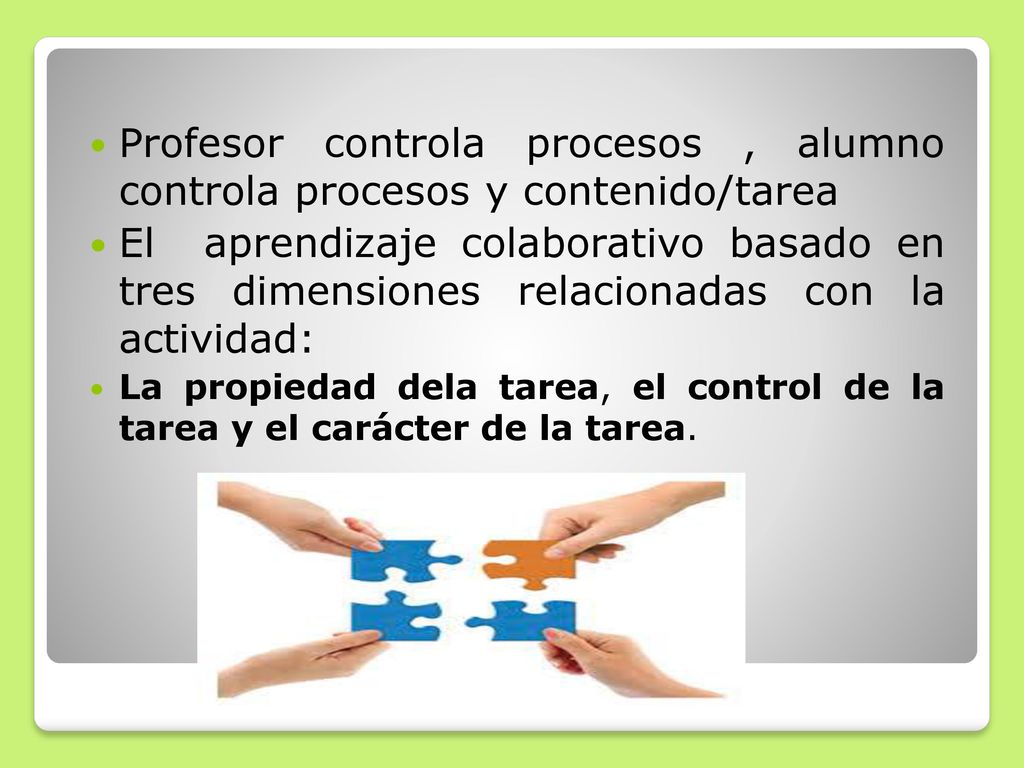 Profesor controla procesos , alumno controla procesos y contenido/tarea