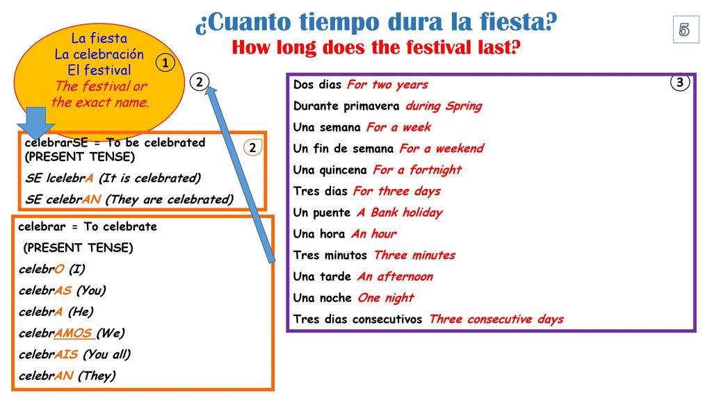 ¿Cuanto tiempo dura la fiesta How long does the festival last