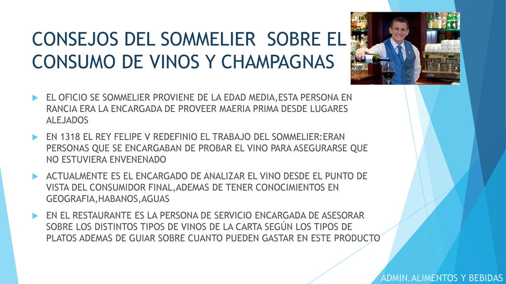 CONSEJOS DEL SOMMELIER SOBRE EL CONSUMO DE VINOS Y CHAMPAGNAS
