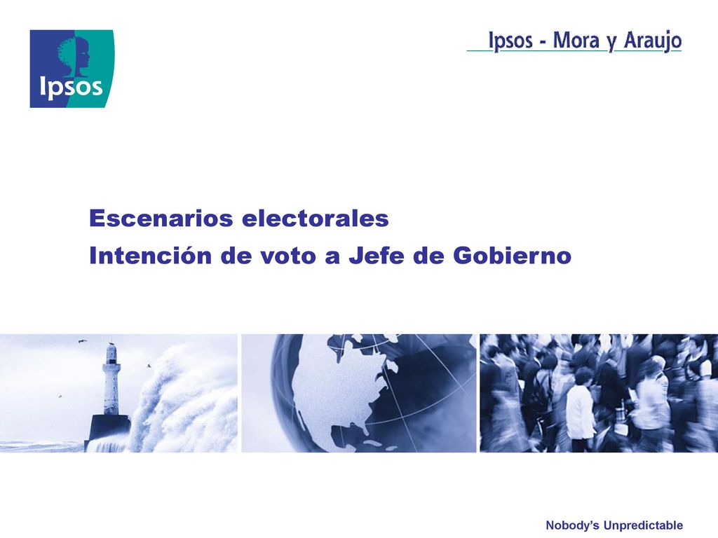 Escenarios electorales Intención de voto a Jefe de Gobierno