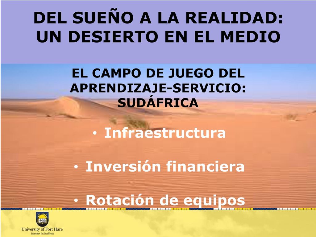 DEL SUEÑO A LA REALIDAD: UN DESIERTO EN EL MEDIO