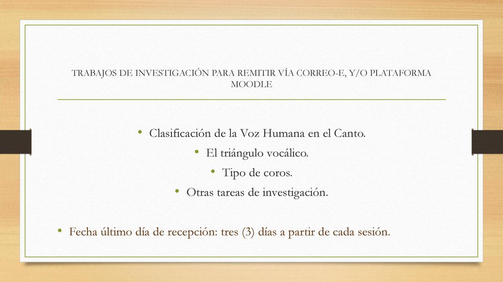 Clasificación de la Voz Humana en el Canto. El triángulo vocálico.