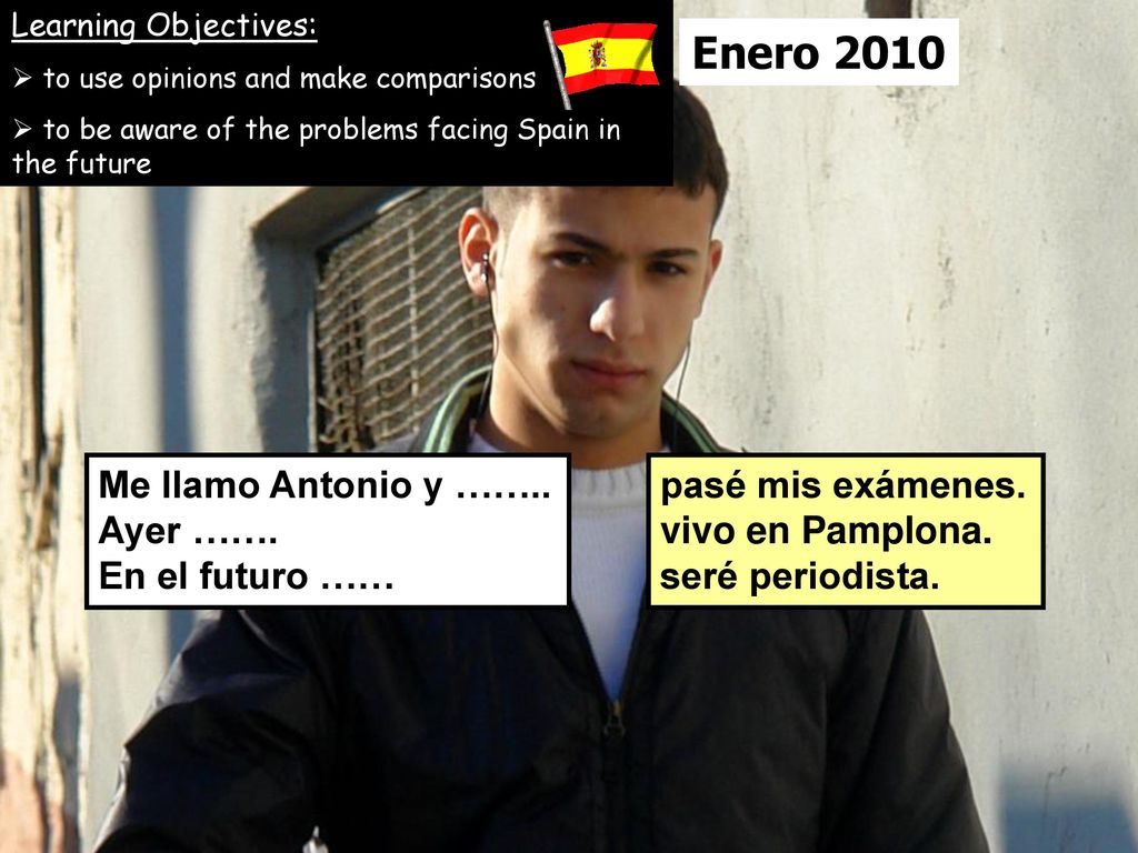 Enero 2010 Me llamo Antonio y …….. Ayer ……. En el futuro ……