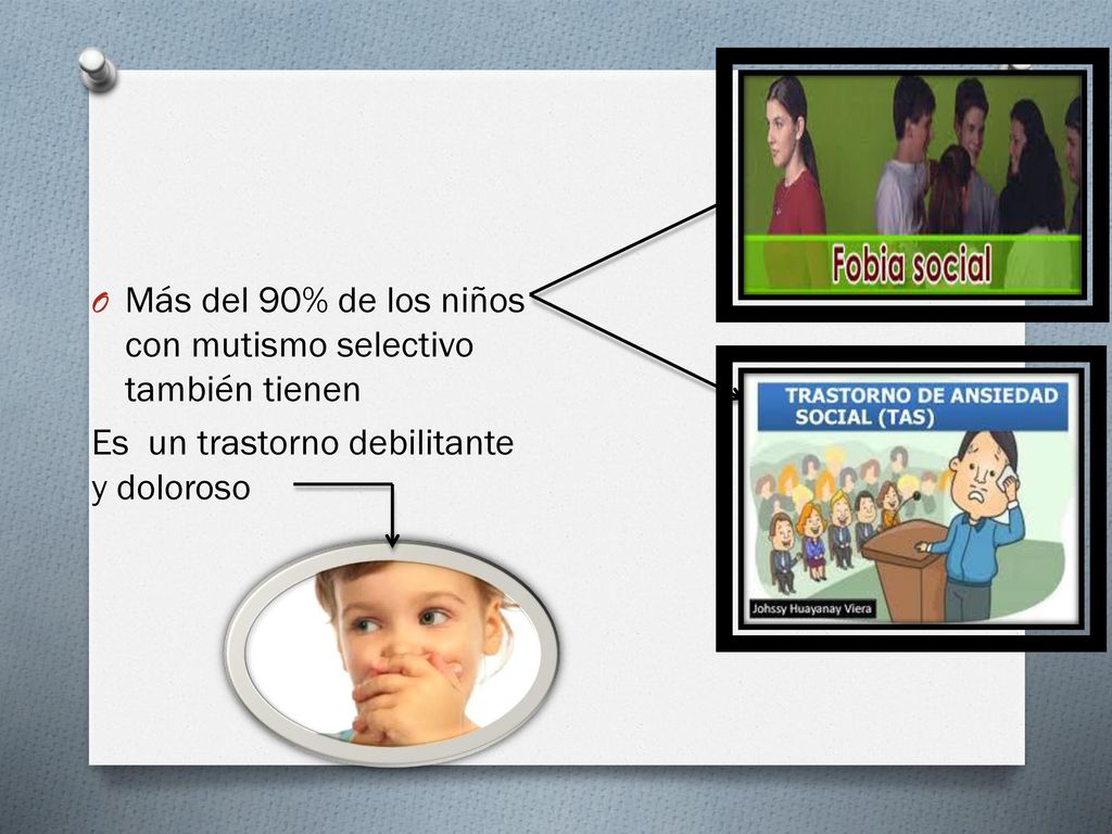 Más del 90% de los niños con mutismo selectivo también tienen