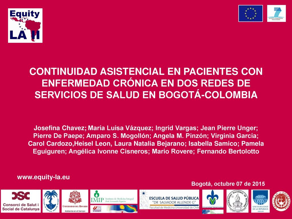 CONTINUIDAD ASISTENCIAL EN PACIENTES CON ENFERMEDAD CRÓNICA EN DOS REDES DE SERVICIOS DE SALUD EN BOGOTÁ-COLOMBIA