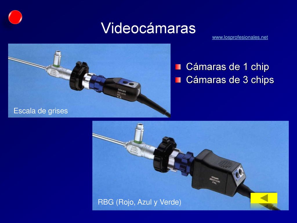 Videocámaras Cámaras de 1 chip Cámaras de 3 chips Escala de grises