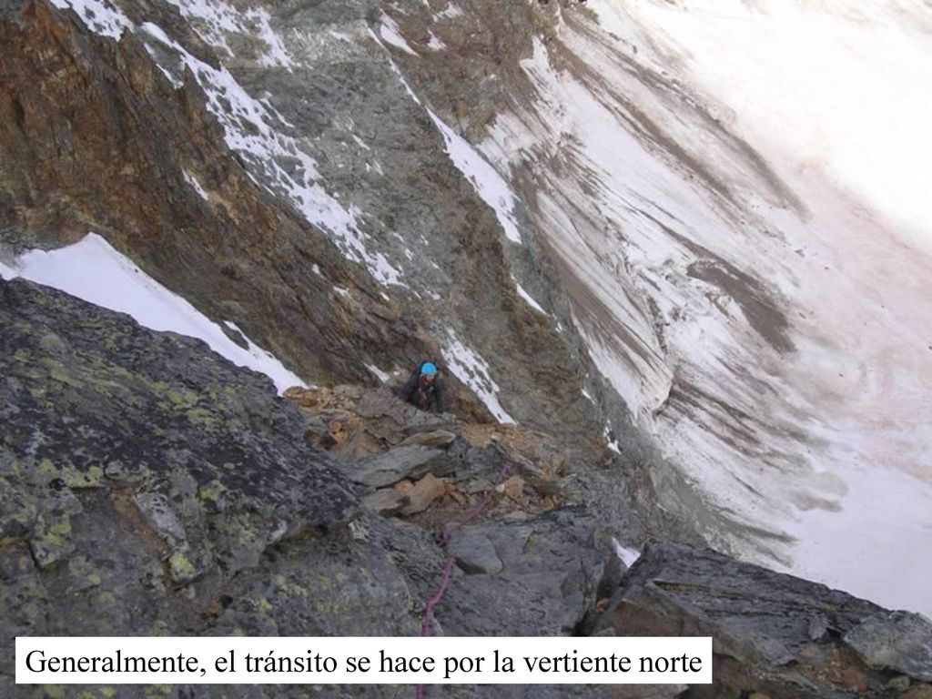Generalmente, el tránsito se hace por la vertiente norte
