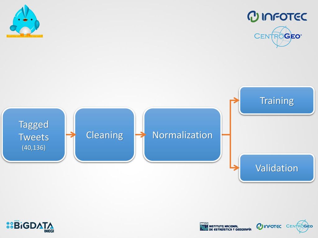 Training Validation Normalization Cleaning Tagged Tweets (40,136)