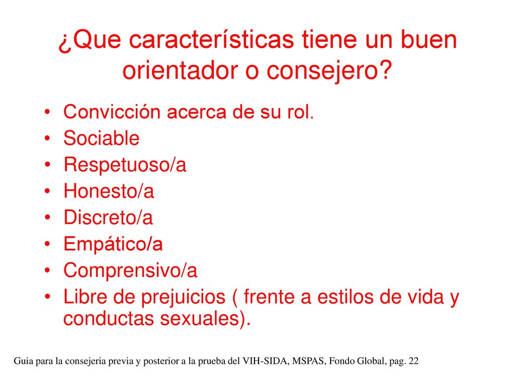 ¿Que características tiene un buen orientador o consejero