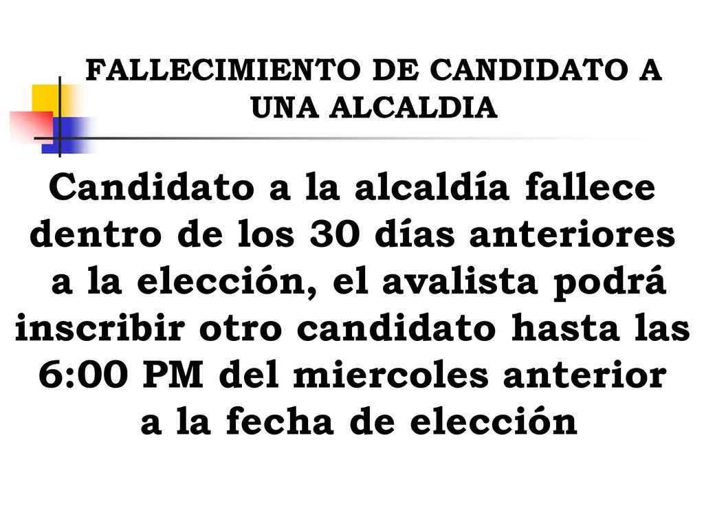 Candidato a la alcaldía fallece dentro de los 30 días anteriores
