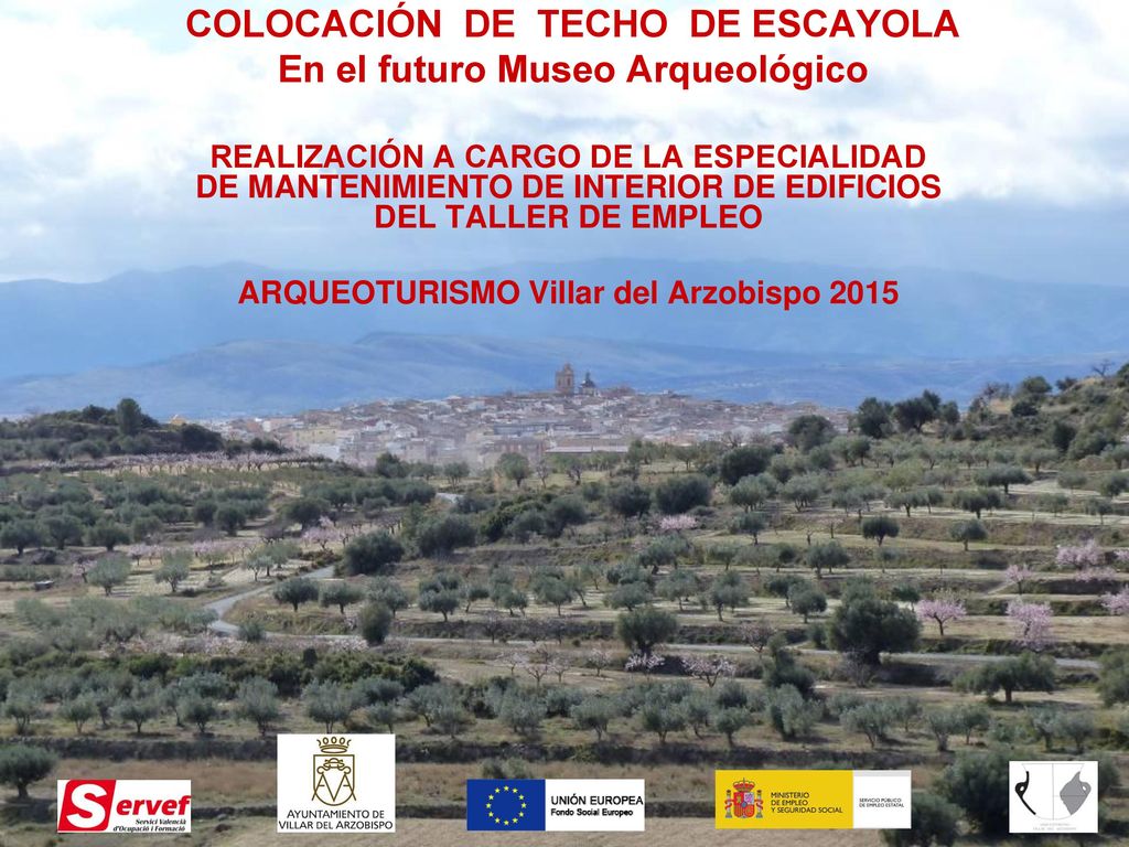 COLOCACIÓN DE TECHO DE ESCAYOLA En el futuro Museo Arqueológico