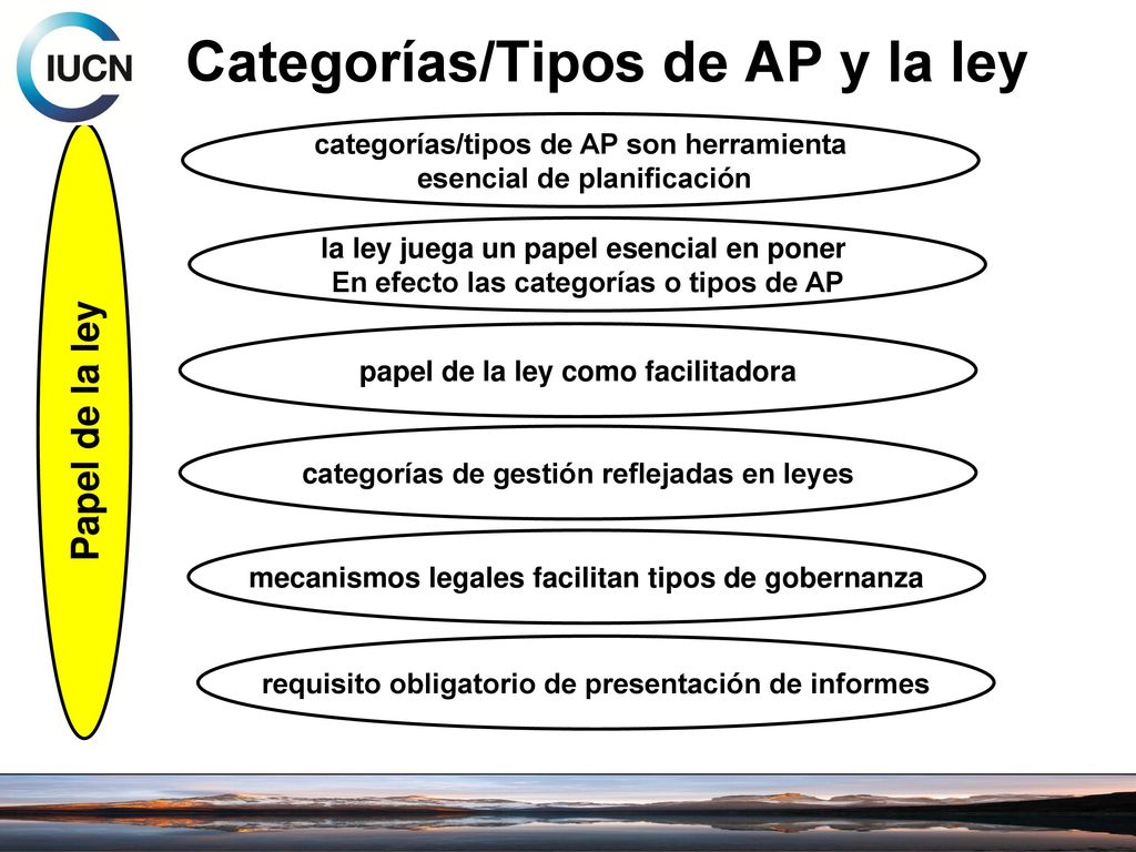 Categorías/Tipos de AP y la ley