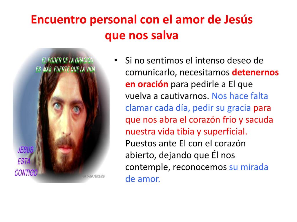 Encuentro personal con el amor de Jesús que nos salva