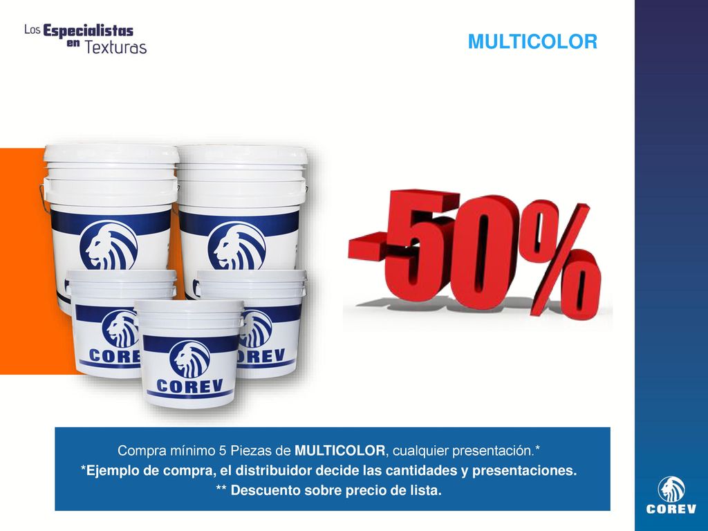 ** Descuento sobre precio de lista.