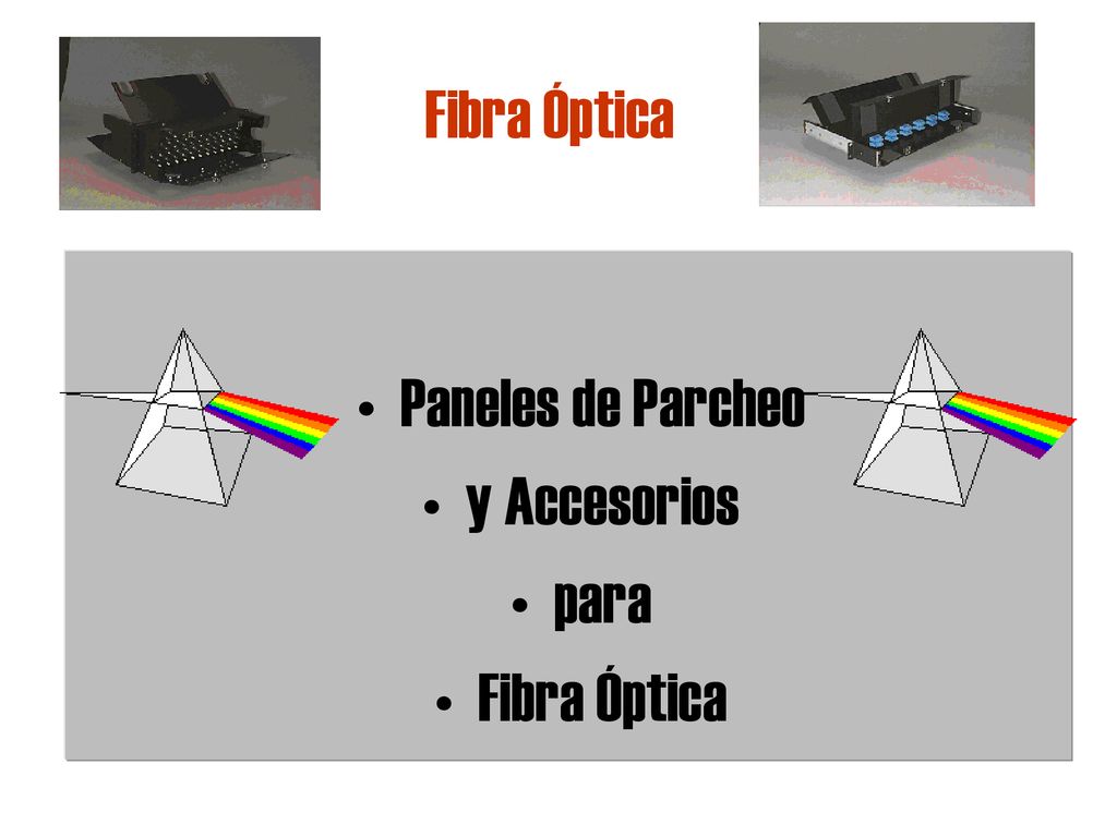 Fibra Óptica Paneles de Parcheo y Accesorios para Fibra Óptica