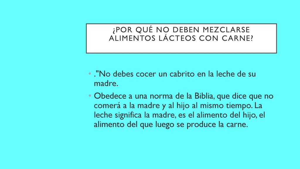 ¿Por qué no deben mezclarse alimentos lácteos con carne
