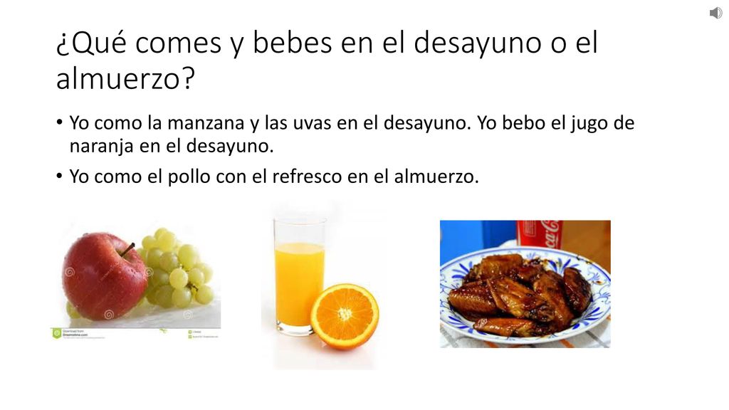 ¿Qué comes y bebes en el desayuno o el almuerzo