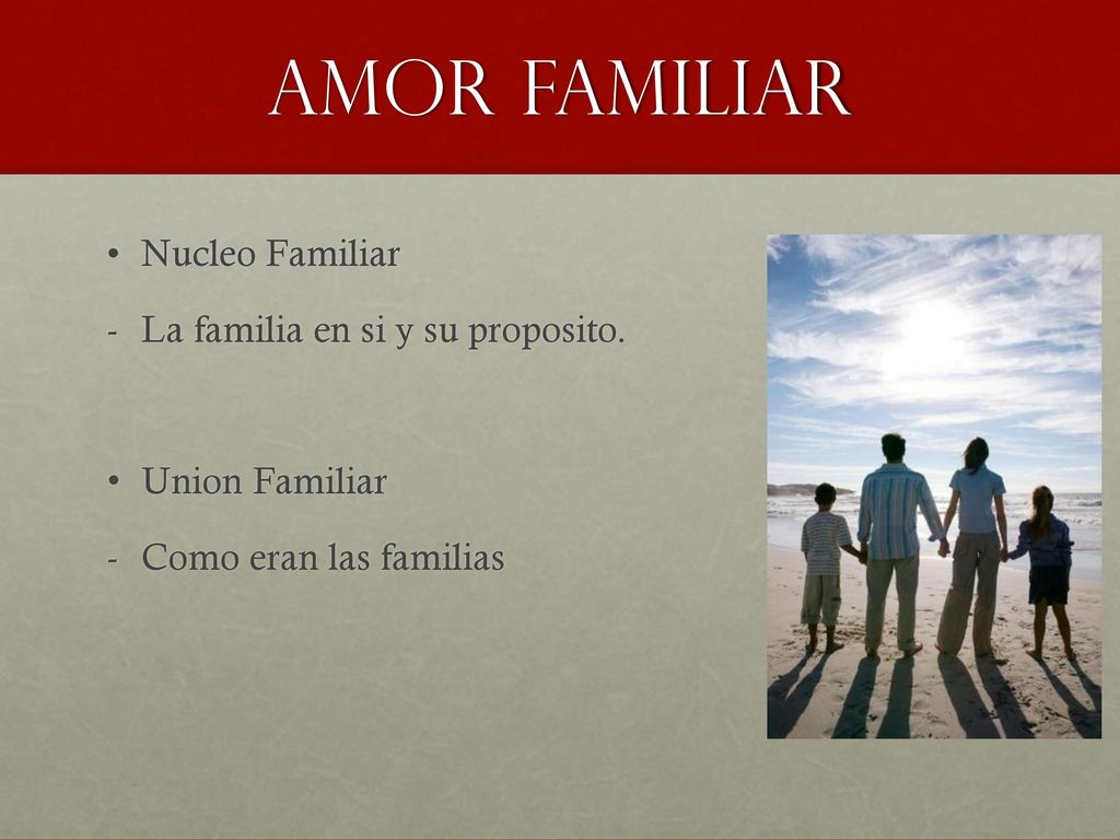 Amor Familiar Nucleo Familiar La familia en si y su proposito.
