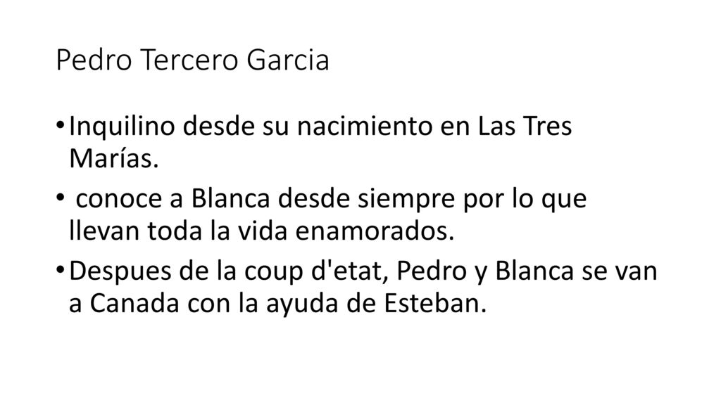 Pedro Tercero Garcia Inquilino desde su nacimiento en Las Tres Marías.