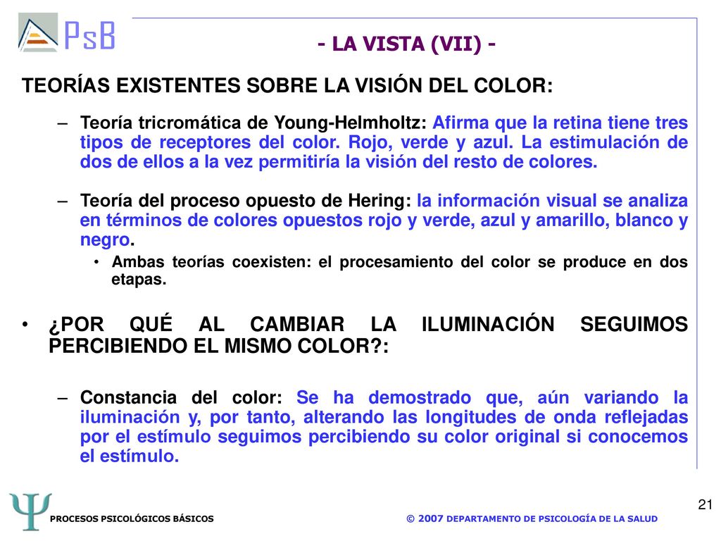 TEORÍAS EXISTENTES SOBRE LA VISIÓN DEL COLOR: