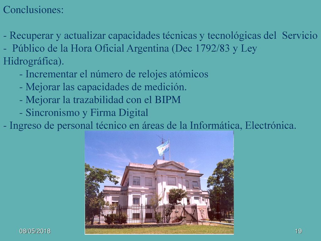 Público de la Hora Oficial Argentina (Dec 1792/83 y Ley Hidrográfica).
