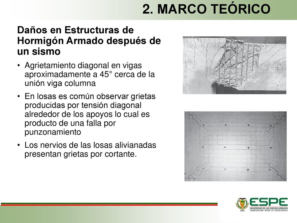 2. MARCO TEÓRICO Daños en Estructuras de Hormigón Armado después de un sismo.