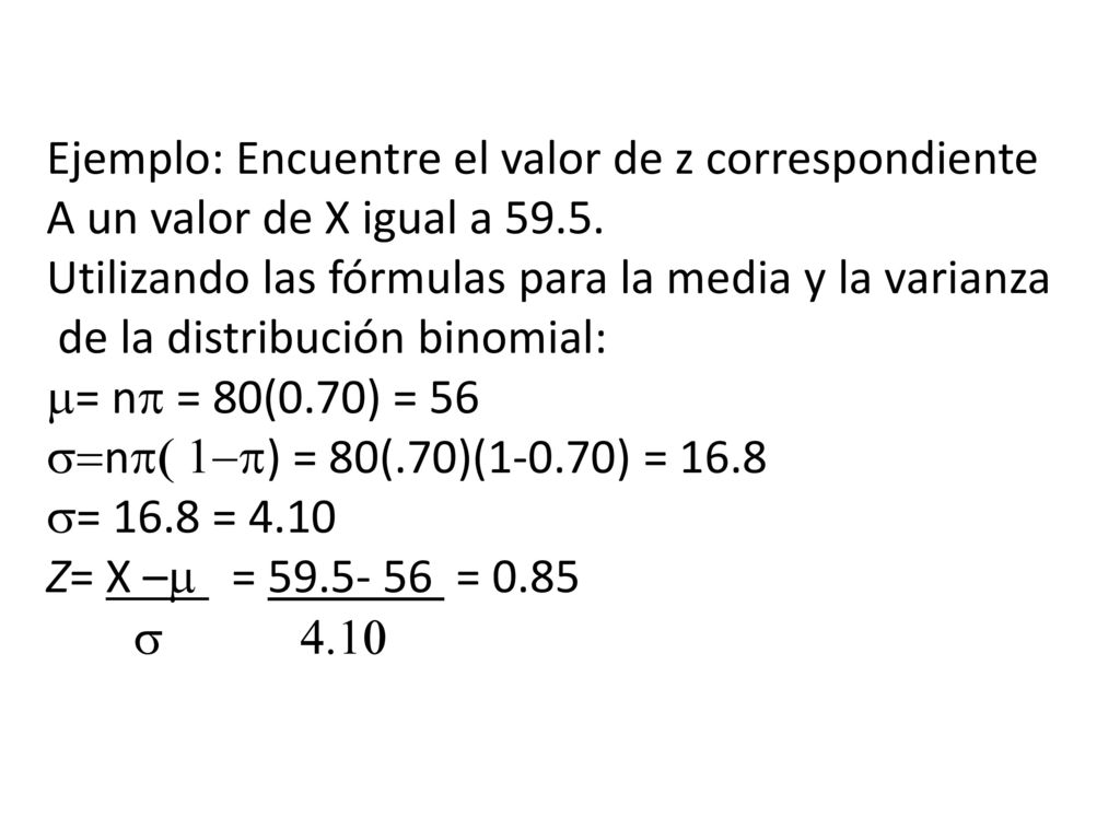 Ejemplo: Encuentre el valor de z correspondiente