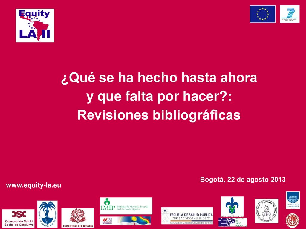 ¿Qué se ha hecho hasta ahora y que falta por hacer