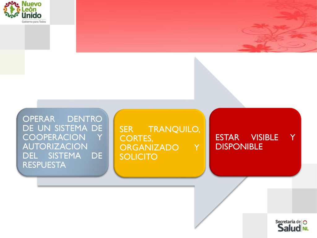 OPERAR DENTRO DE UN SISTEMA DE COOPERACION Y AUTORIZACION DEL SISTEMA DE RESPUESTA
