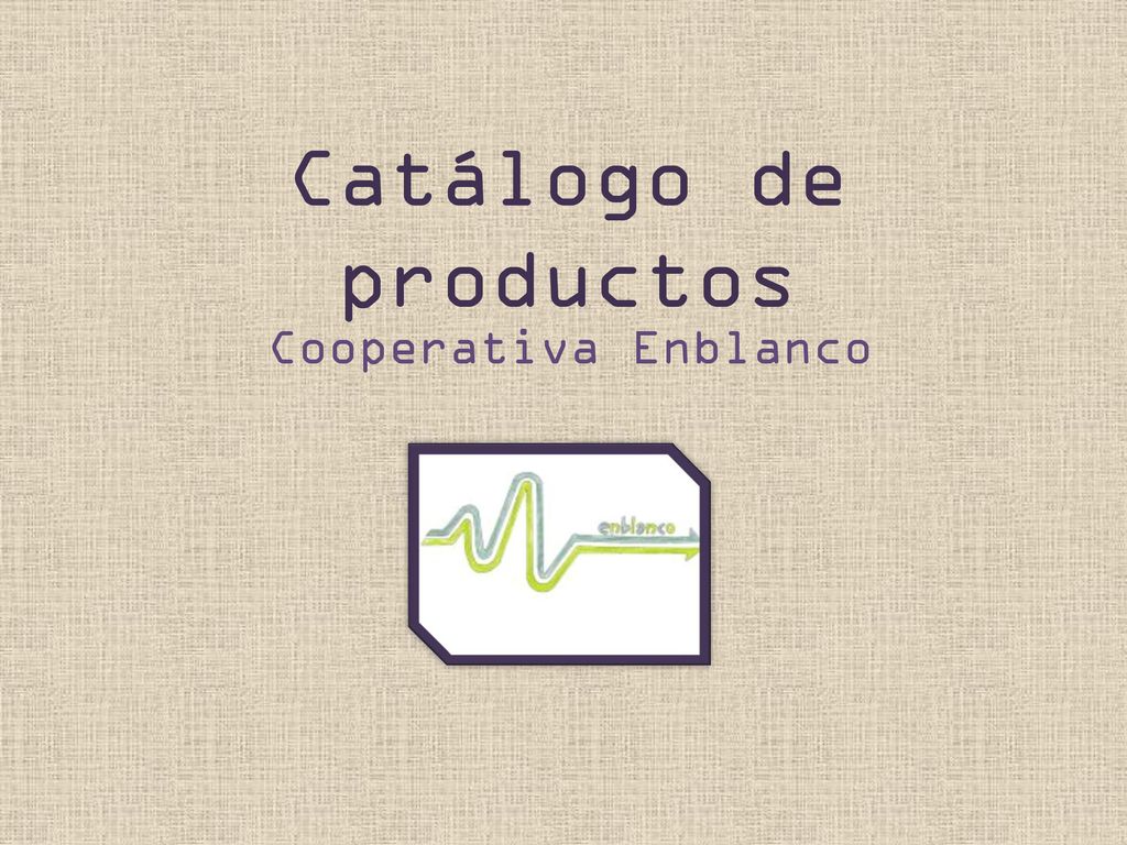 Catálogo de productos Cooperativa Enblanco