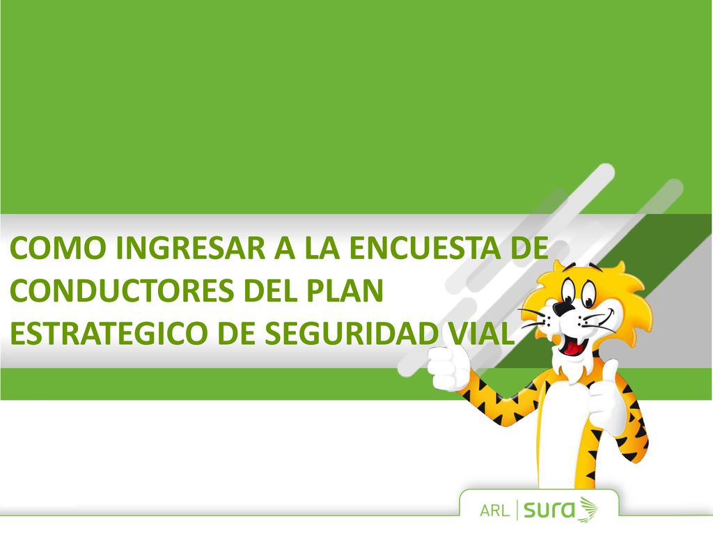 COMO INGRESAR A LA ENCUESTA DE CONDUCTORES DEL PLAN ESTRATEGICO DE SEGURIDAD VIAL