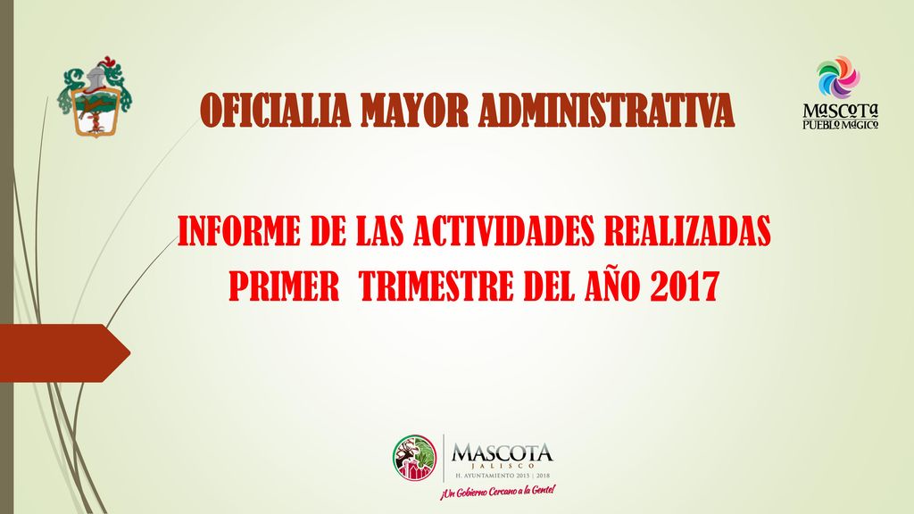 INFORME DE LAS ACTIVIDADES REALIZADAS PRIMER TRIMESTRE DEL AÑO 2017