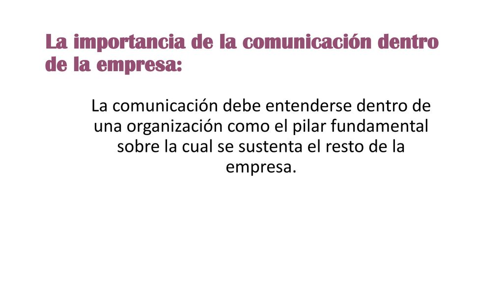 La importancia de la comunicación dentro de la empresa: