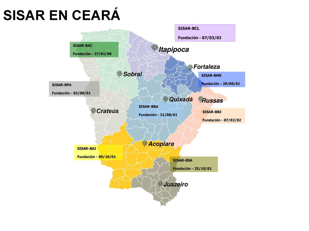 SISAR EN CEARÁ Itapipoca Fortaleza Sobral Quixadá Russas Crateús