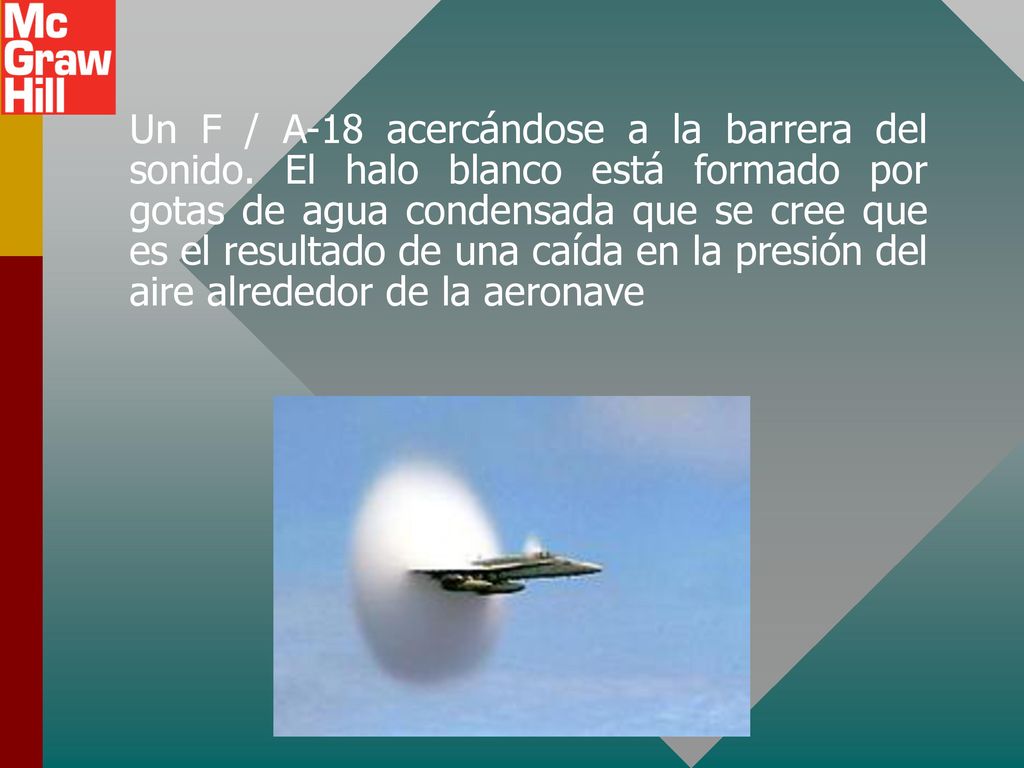 Un F / A-18 acercándose a la barrera del sonido