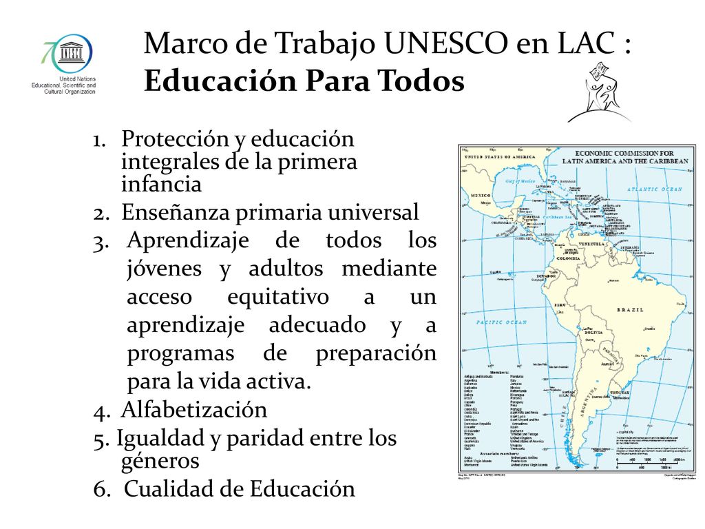 Marco de Trabajo UNESCO en LAC : Educación Para Todos e